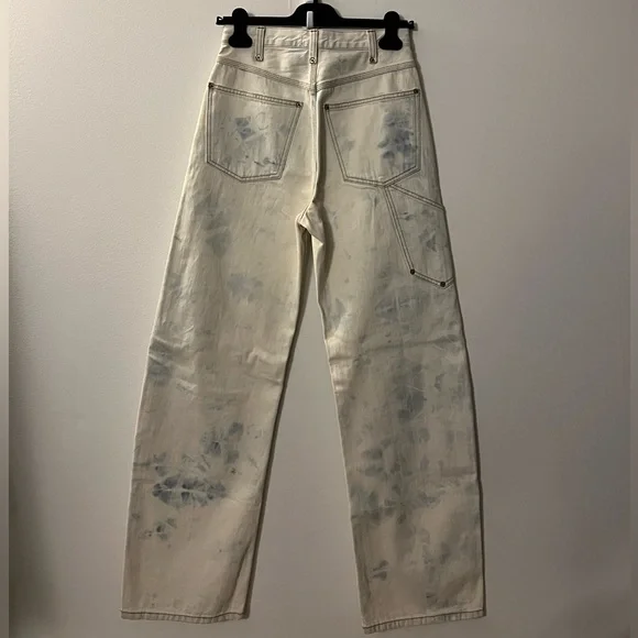 REDONE SUPER HIGH WORKWEAR JEANS in Sunbleached - Picture 4 of 8